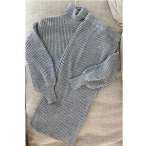 Grey knit sweater set